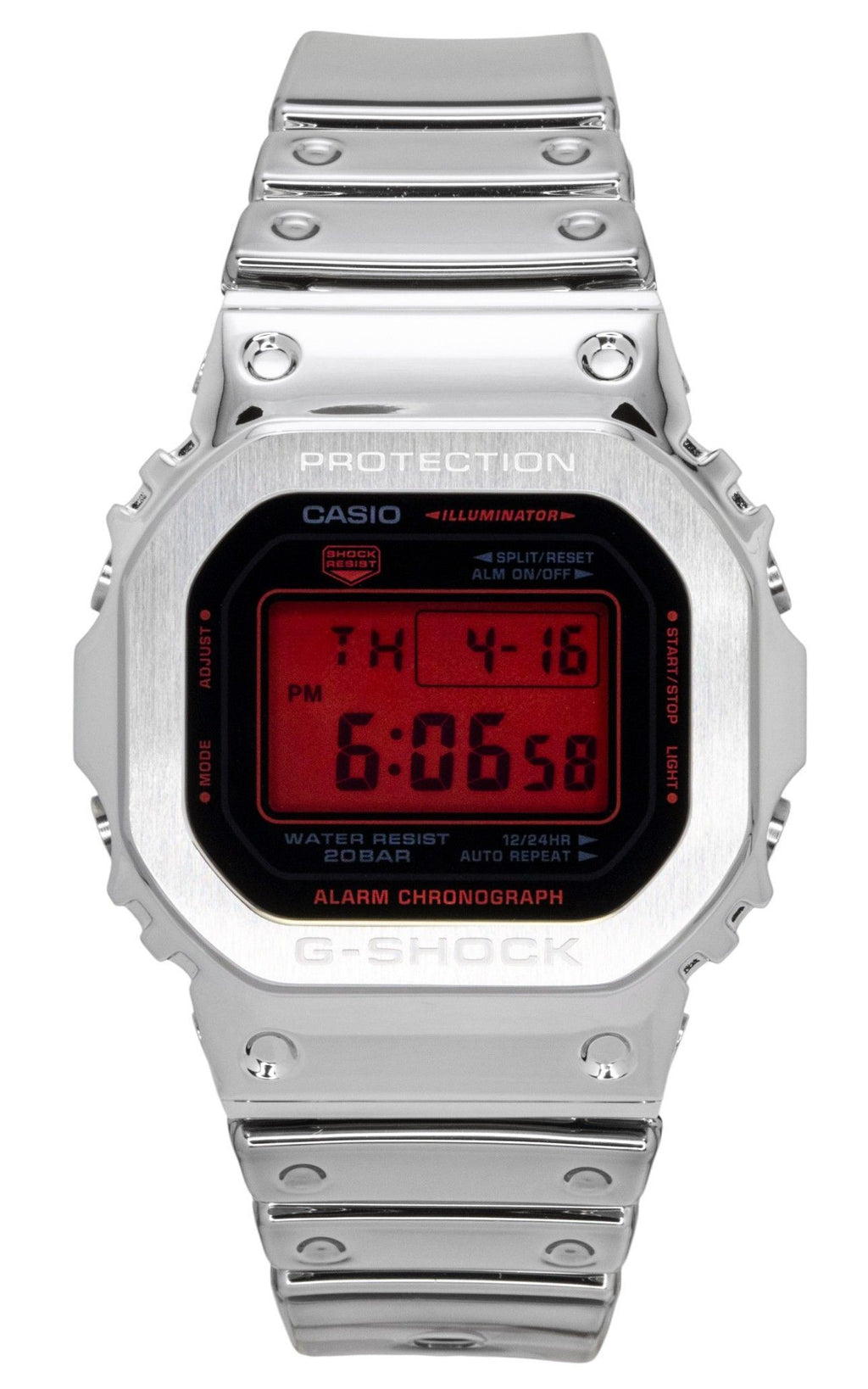 Casio G-Shock Fine Metallic Digital Silicone Strap Quartz GM-5600YRA-8 200M Men's Watch