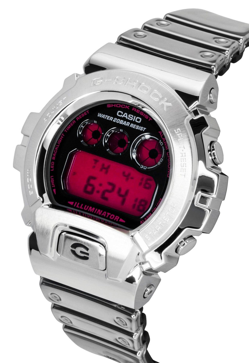 Casio G-Shock Fine Metallic Digital Silicone Strap Quartz GM-6900YRA-8 200M Men's Watch