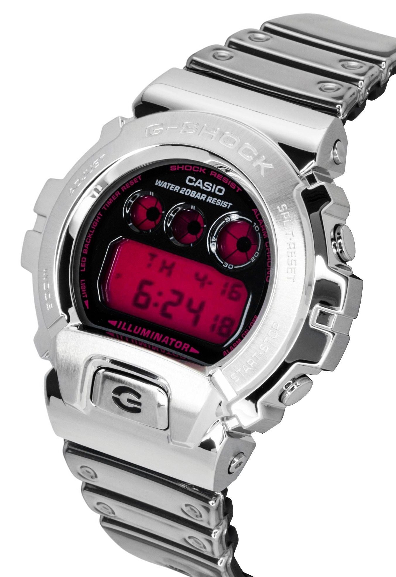 Casio G-Shock Fine Metallic Digital Silicone Strap Quartz GM-6900YRA-8 200M Men's Watch