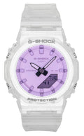 Casio G-Shock Analog Digital Transparent Resin Strap Pink Dial Quartz GMA-P2100SR-7A 200M Women's Watch