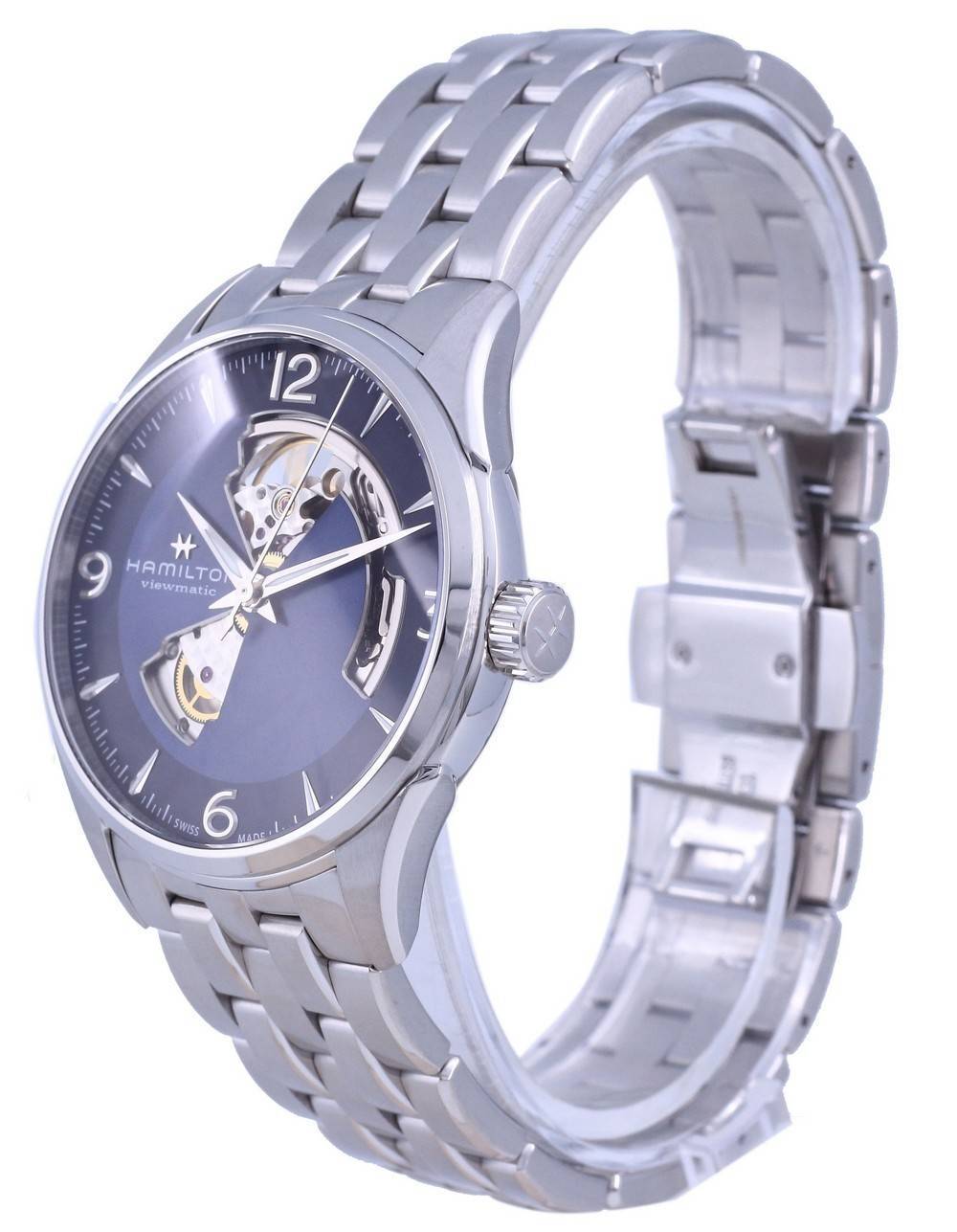 Hamilton Jazzmaster roestvrij staal open hart automatisch H32705141 herenhorloge