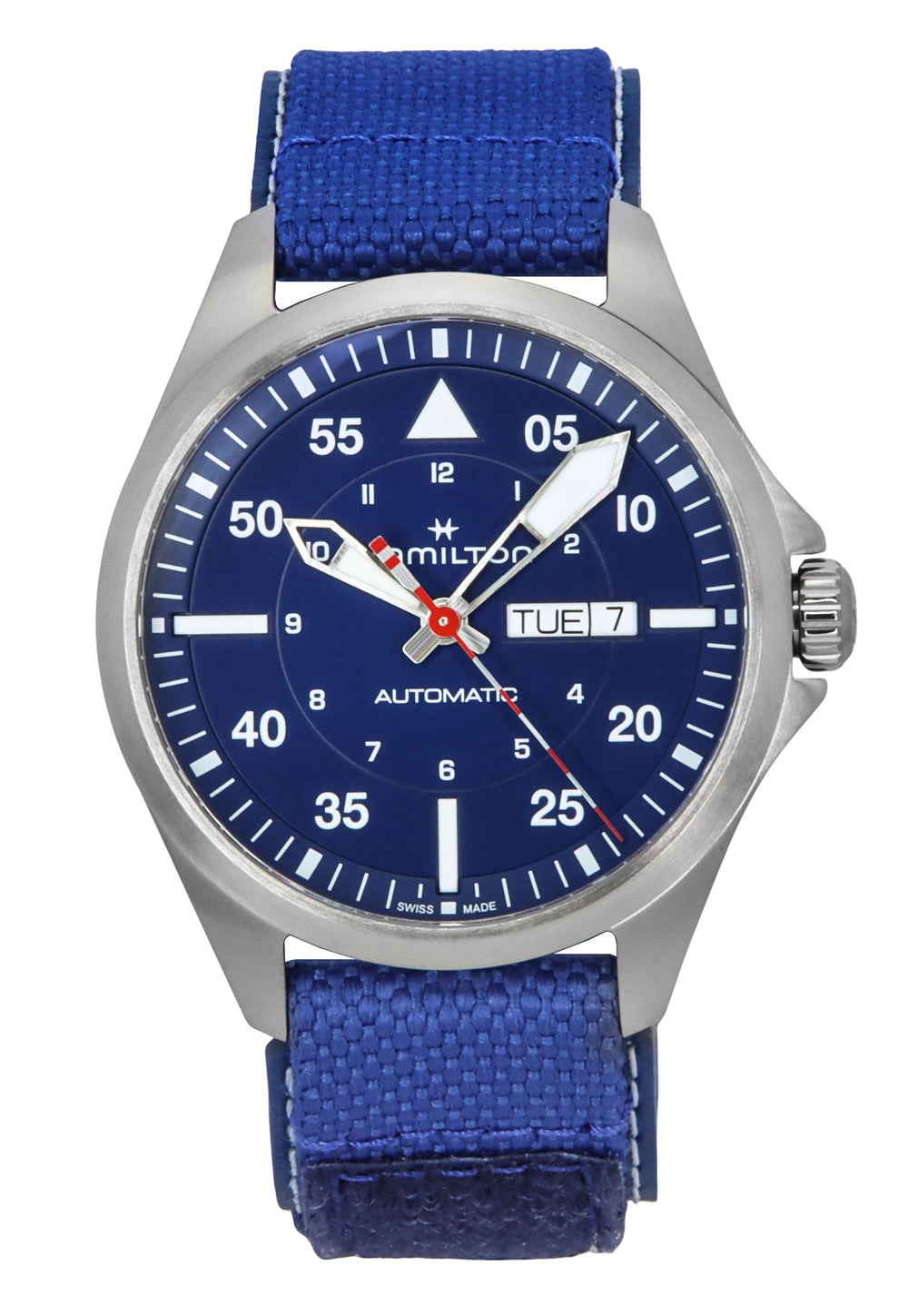Hamilton Khaki Aviation Pilot Air-Glaciers Edition Textile Strap Blue Dial Automatic H64655941 100M Men's Watch