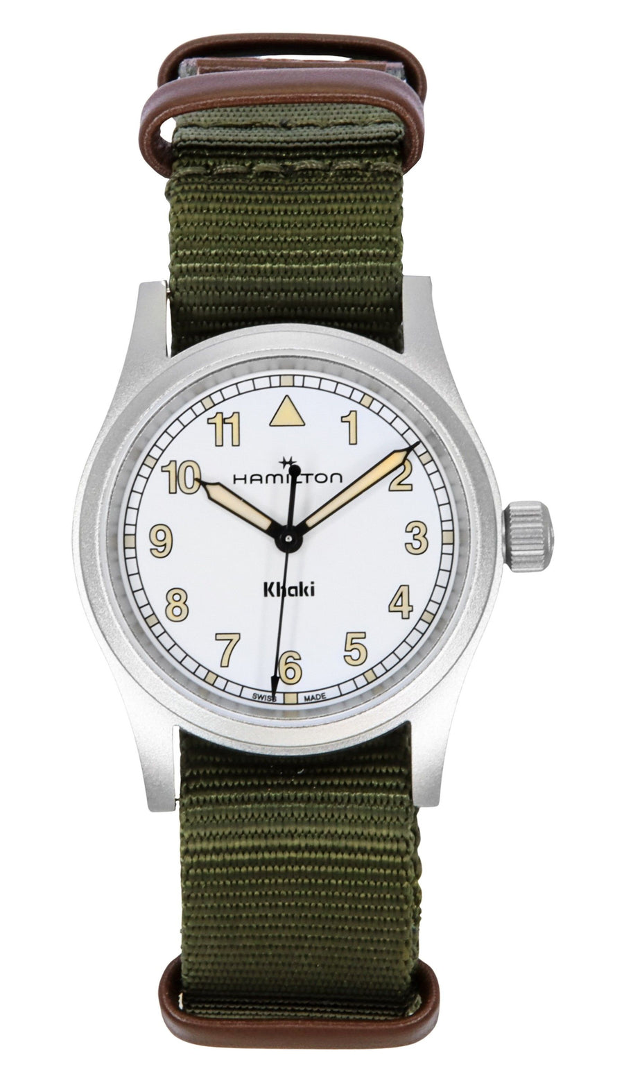 Hamilton Khaki Field Textilarmband Weißes Zifferblatt Quarz H69301910 Unisex-Uhr