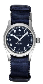 Hamilton Khaki Field Textilarmband Blaues Zifferblatt Quarz H69301940 Unisex-Uhr