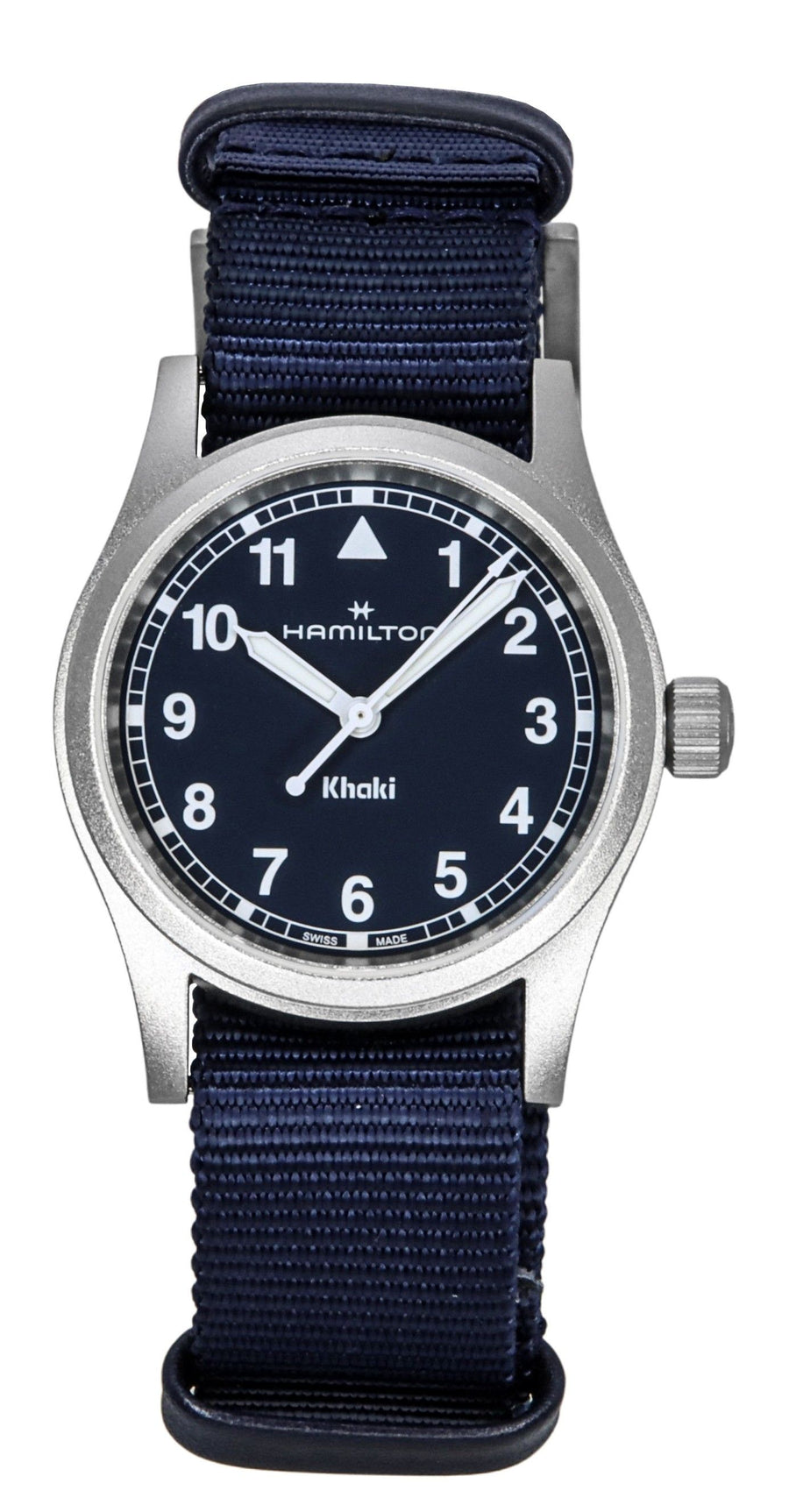 Hamilton Khaki Field Textilarmband Blaues Zifferblatt Quarz H69301940 Unisex-Uhr
