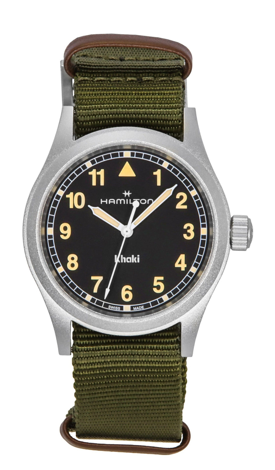 Hamilton Khaki Field Textilarmband Schwarzes Zifferblatt Quarz H69401930 Unisex-Uhr
