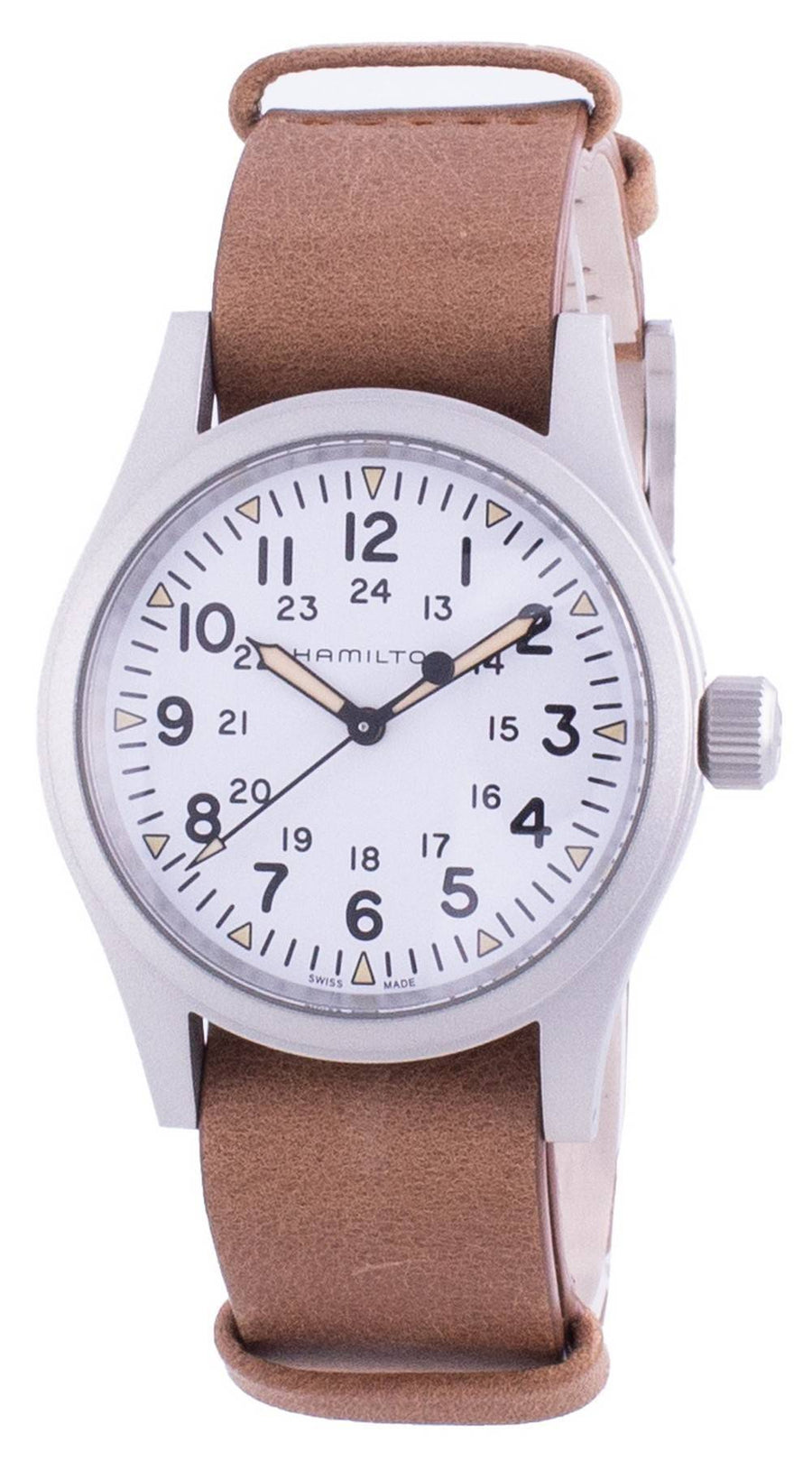 Hamilton Khaki Field Weißes Zifferblatt Mechanisch H69439511 Herrenuhr