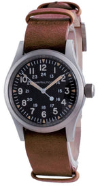 Hamilton Khaki Field Mechanische Herrenuhr mit schwarzem Zifferblatt H69439531