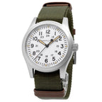 Hamilton Khaki Field Nylonarmband Weißes Zifferblatt Mechanisch H69529913 Herrenuhr