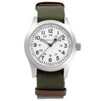 Hamilton Khaki Field Nylonarmband Weißes Zifferblatt Mechanisch H69529913 Herrenuhr
