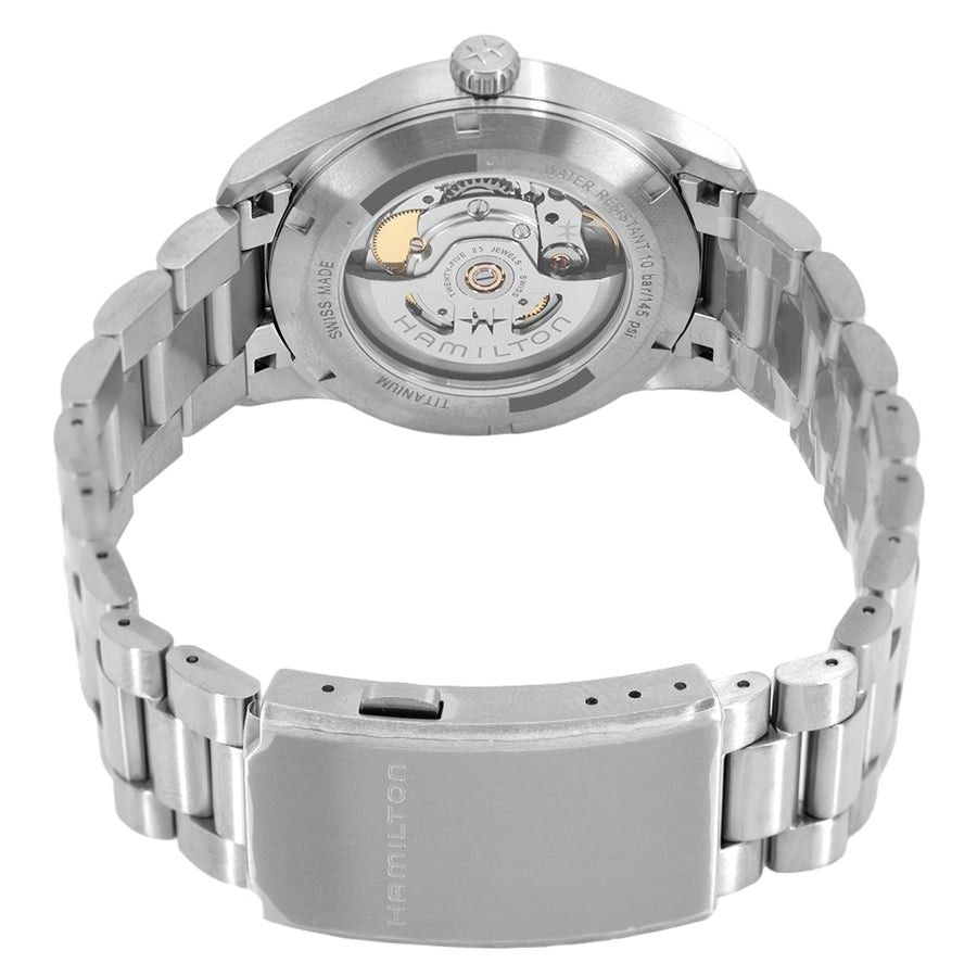 Hamilton kaki veld titanium blauwe wijzerplaat automatisch H70205140 100M herenhorloge