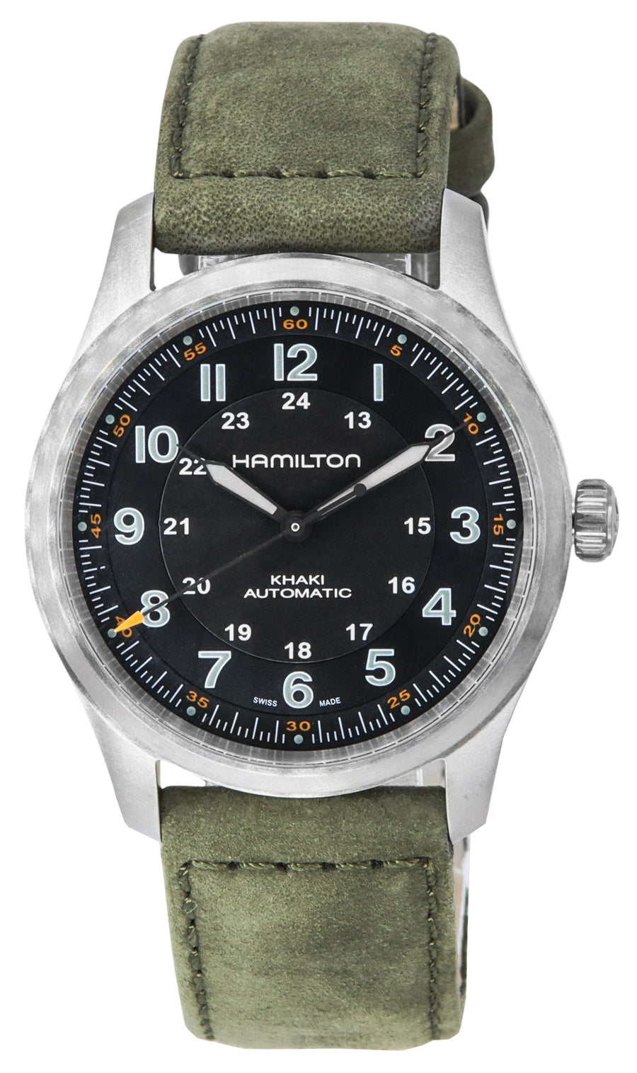 Hamilton Khaki Field Titanium Schwarzes Zifferblatt Automatik H70205830 100M Herrenuhr