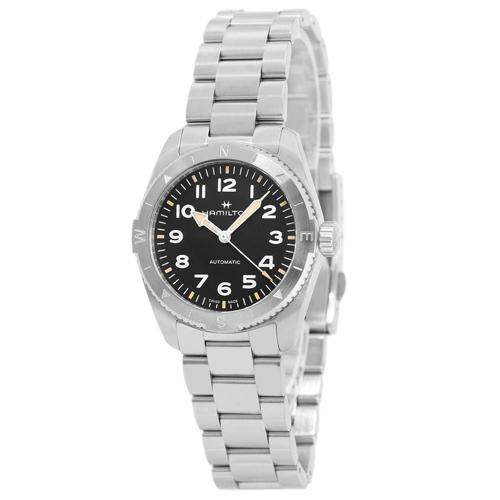 Hamilton Khaki Field Expedition roestvrijstalen zwarte wijzerplaat automatisch H70225130 100M herenhorloge