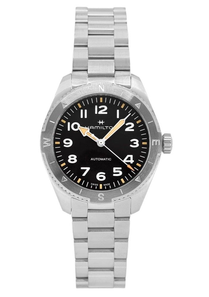 Orologio da uomo Hamilton Khaki Field Expedition, automatico, quadrante nero, acciaio inossidabile, H70315130, 100M