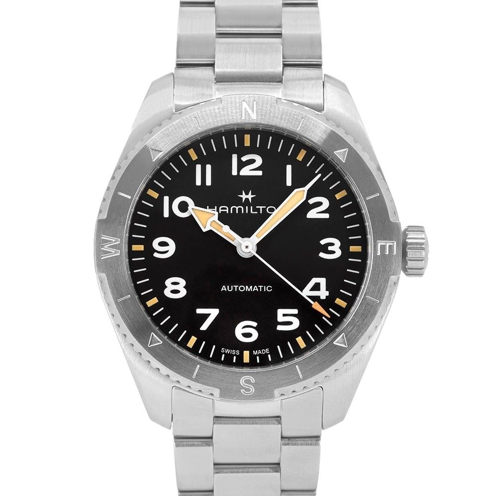 Hamilton Khaki Field Expedition roestvrijstalen zwarte wijzerplaat automatisch H70315130 100M herenhorloge