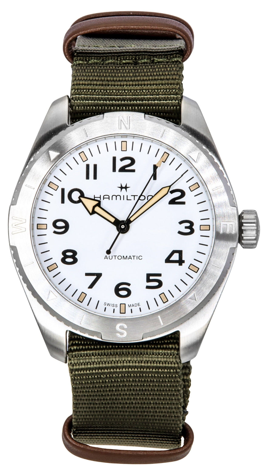 Hamilton Khaki Field Expedition Textilarmband Weißes Zifferblatt Automatik H70315910 100M Unisex Armbanduhr