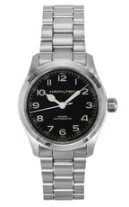 Hamilton Khaki Field Murph Automatikuhr für Herren H70405130 aus Edelstahl mit schwarzem Zifferblatt, 100 m wasserdicht
