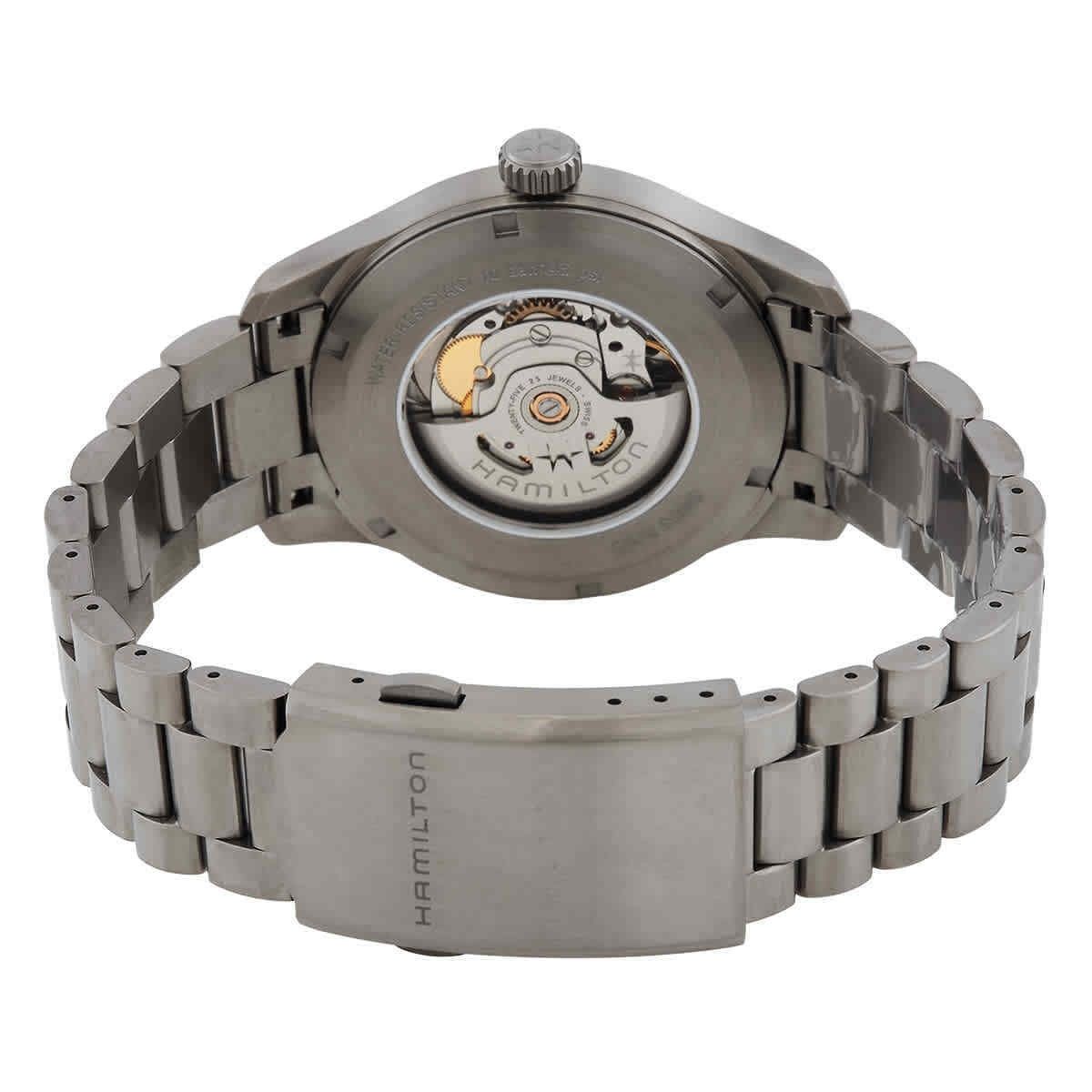 Hamilton kaki veld titanium blauwe wijzerplaat automatisch H70545140 100M herenhorloge