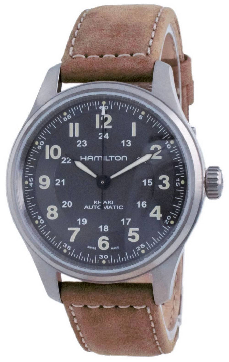 Hamilton Khaki Field Automatic Titanium Schwarzes Zifferblatt H70545550 100M Herrenuhr