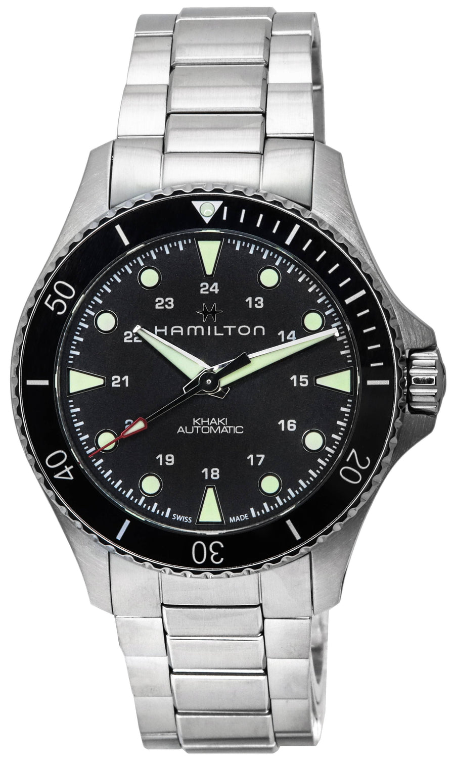 Hamilton Khaki Navy Scuba Schwarzes Zifferblatt Automatische Taucheruhr H82515130 300M Herrenuhr