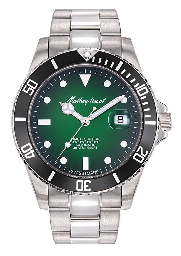 Mathey-Tissot Mathy Vintage Jumbo Limited Edition roestvrijstalen groene wijzerplaat automatisch H907ATNV herenhorloge