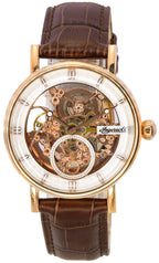 Ingersoll The Herald Lederarmband Roségold Skeleton-Zifferblatt Automatik I00401B Herrenuhr