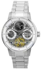 Ingersoll The Jazz Sun and Moon Phase Edelstahl Skeleton Silber Zifferblatt Automatik I07703 Herrenuhr