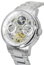 Ingersoll The Jazz Sun and Moon Phase Edelstahl Skeleton Silber Zifferblatt Automatik I07703 Herrenuhr