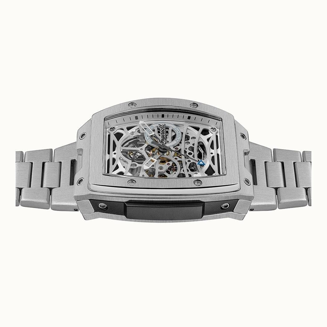 Ingersoll The Challenger roestvrijstalen zilveren skeletwijzer automatisch I12310 herenhorloge