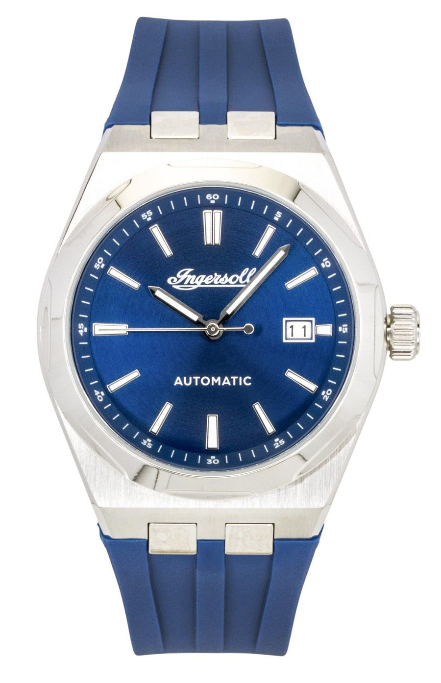 Ingersoll The Rider Polyurethane-Armband Blaues Zifferblatt Automatik I16802 Herrenuhr