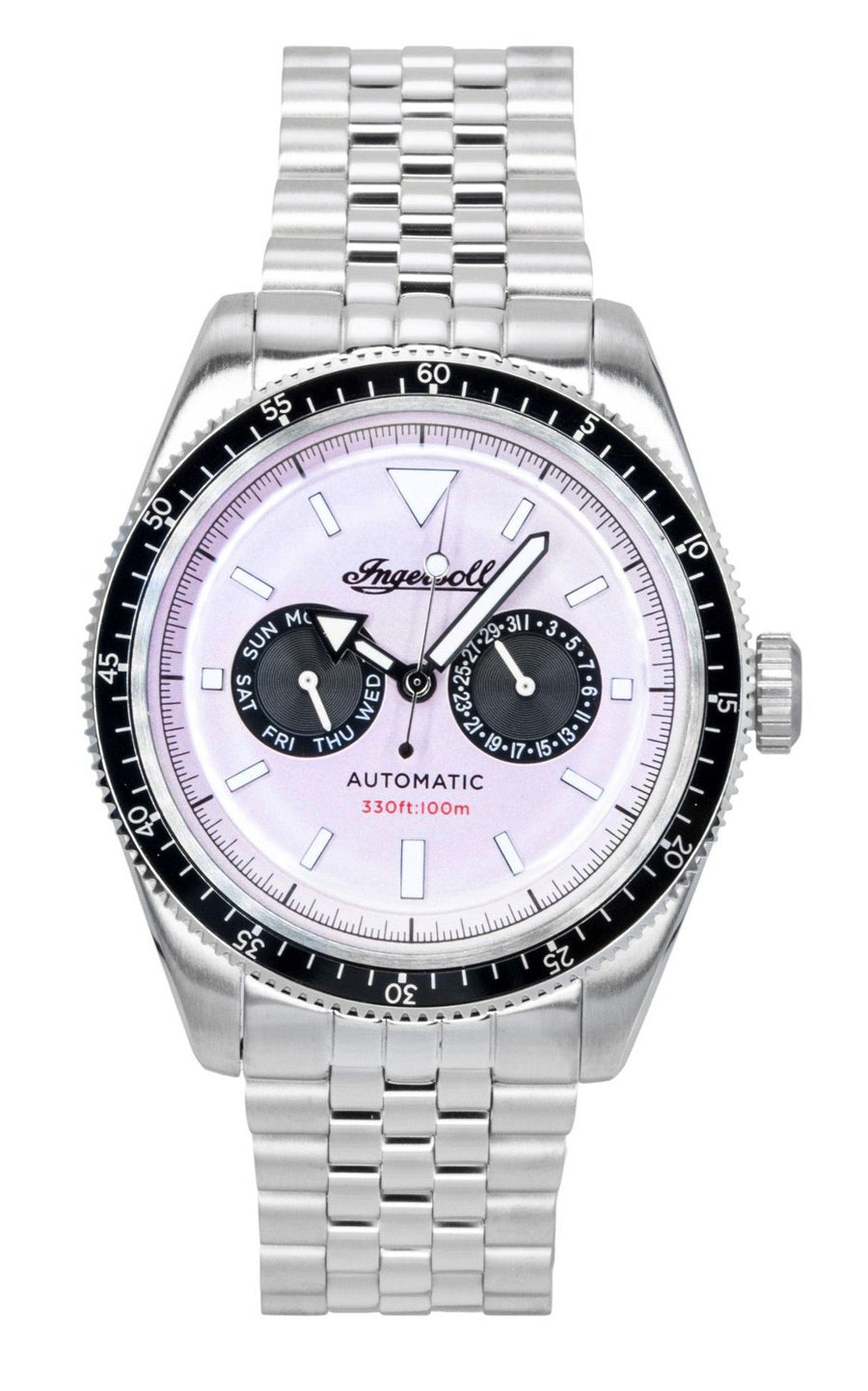 Ingersoll Outlaw Edelstahl Pink Dial Automatic I17201 Herrenuhr