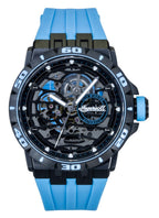 Ingersoll The Rigger Polyurethane Armband Schwarz Skelettiert Zifferblatt Automatik I17901 Herrenuhr