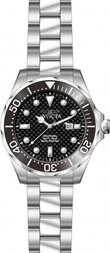 Invicta Pro Diver Black Dial Quartz Diver's 12562 200M Men's Watch