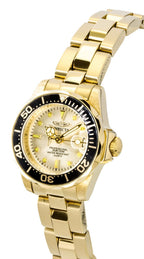 Invicta Pro Diver Gold Tone Stainless Steel Champagne Dial Quartz Diver's 17038 200M Women's Watch