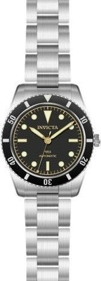 Invicta Vintage Pro Diver Automatikuhr für Herren, Edelstahl, schwarzes Zifferblatt, 31290, 200M Wasserdichtigkeit