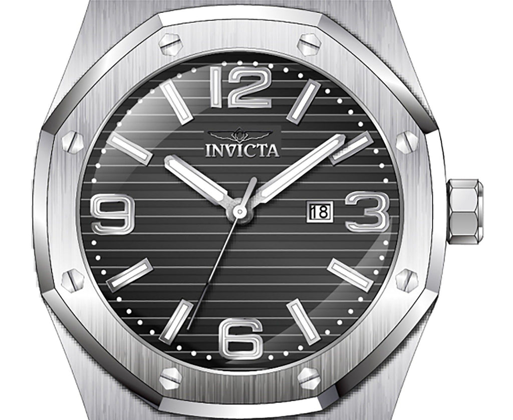Invicta Huracan Silicone Strap Black Dial Quartz 45772 100M Men's Watch