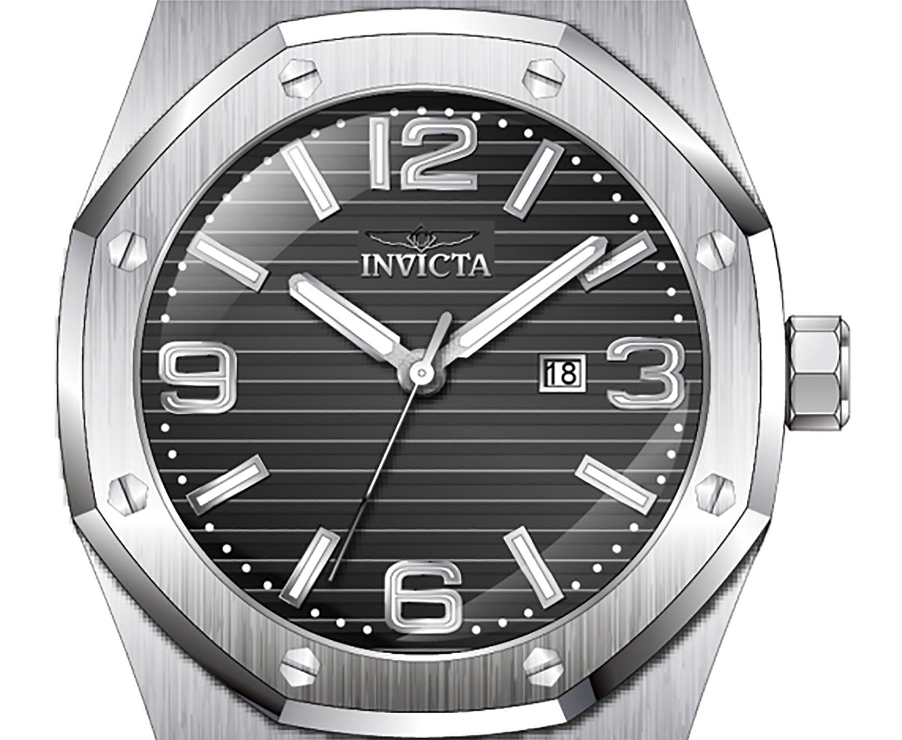 Invicta Huracan Silicone Strap Black Dial Quartz 45772 100M Men's Watch