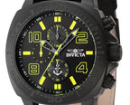 Invicta Ocean Voyage Chronograph Nylon Strap Black Dial Quartz 46287 Men's Watch