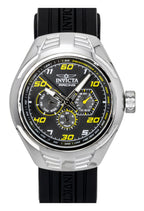 Invicta Racing Silikonarmband Schwarzes Zifferblatt Quarz 47724 Herrenuhr