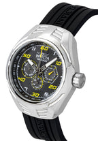 Invicta Racing Silikonarmband Schwarzes Zifferblatt Quarz 47724 Herrenuhr
