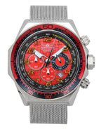 Invicta Racing Chronograph Herrenuhr aus Edelstahl mit rotem Zifferblatt Quarz 47900