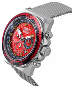 Invicta Racing Chronograph Herrenuhr aus Edelstahl mit rotem Zifferblatt Quarz 47900