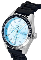 Invicta Aviator Silicone Strap Light Blue Dial Quartz 48856 100M Men's Watch