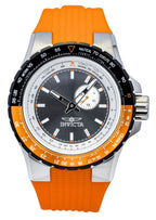 Invicta Aviator Orange Silikonarmband Gunmetal Zifferblatt Quarz 49721 100M Herrenuhr
