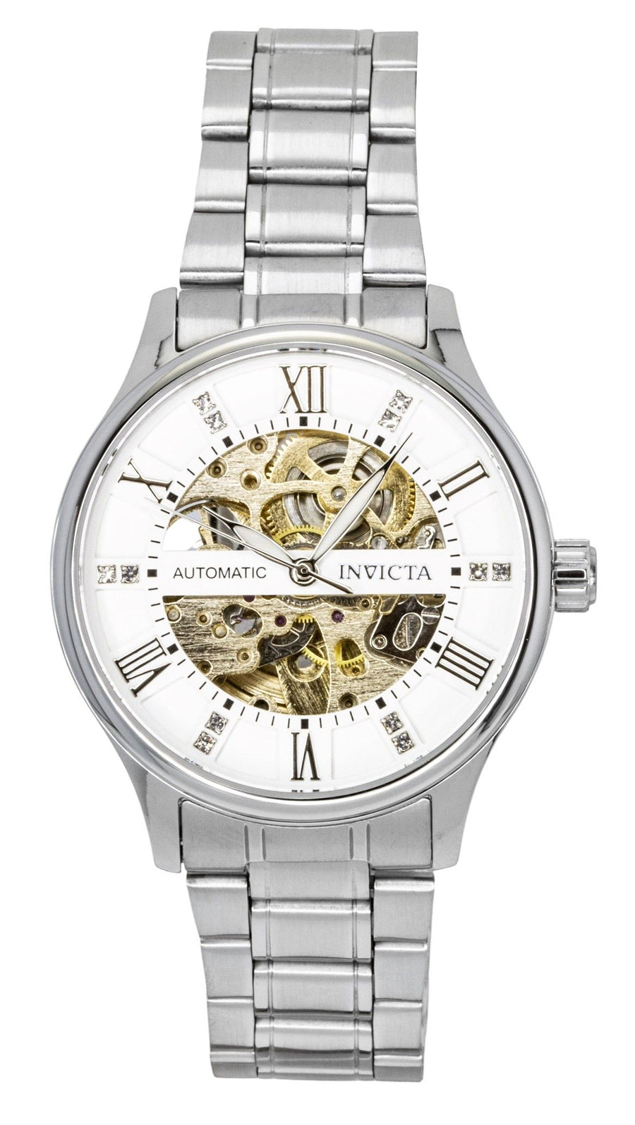 Invicta Objet D Art Edelstahl Silber Skelett-Zifferblatt Automatik 69117 Herrenuhr