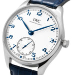 IWC Portugieser Leather Strap Silver Dial Automatic IW358304 Men's Watch
