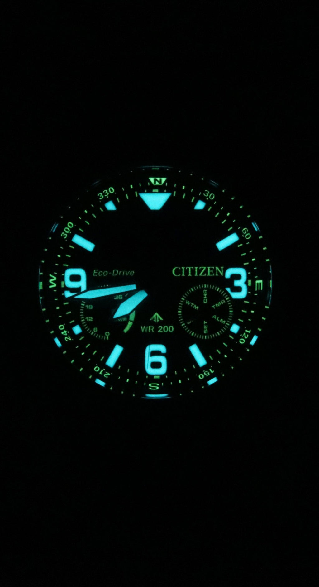 Citizen Promaster Land 35th Anniversary Chronograph Green Dial Eco-Drive JV1005-02W 200M Men's Watch
