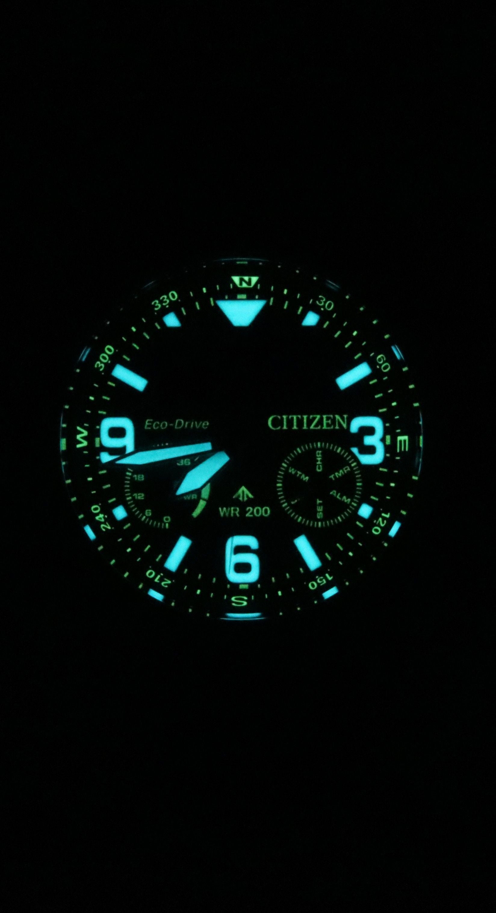 Citizen Promaster Land 35th Anniversary Chronograph Green Dial Eco-Drive JV1005-02W 200M Men's Watch