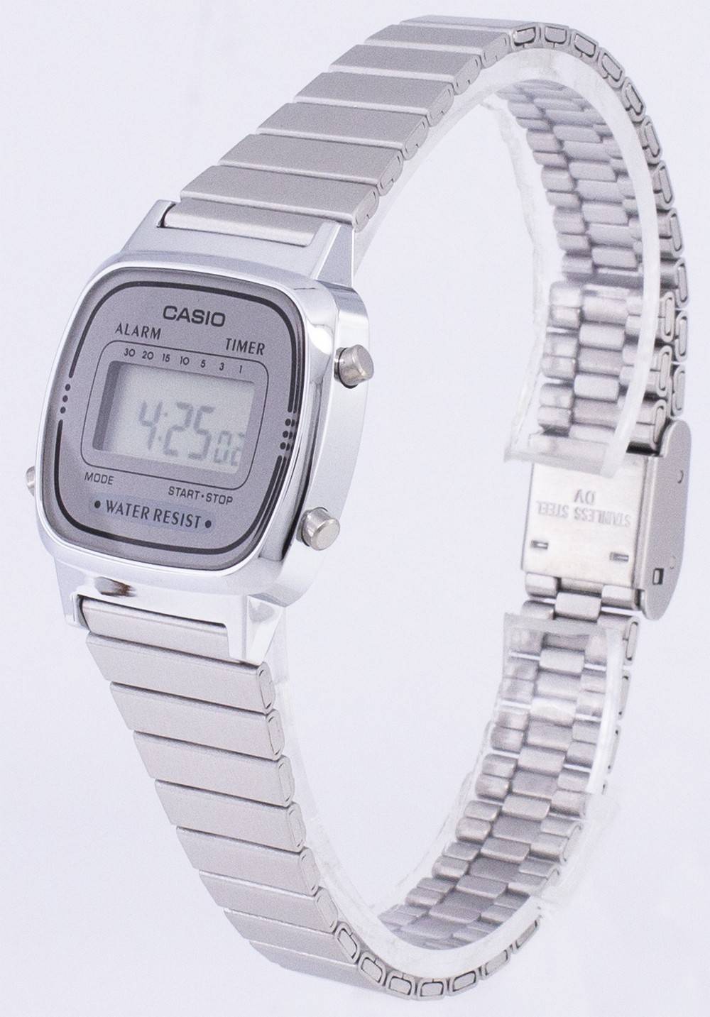 Casio Digital Stainless Steel Alarm Timer LA670WA-7DF LA670WA-7 Women's Watch