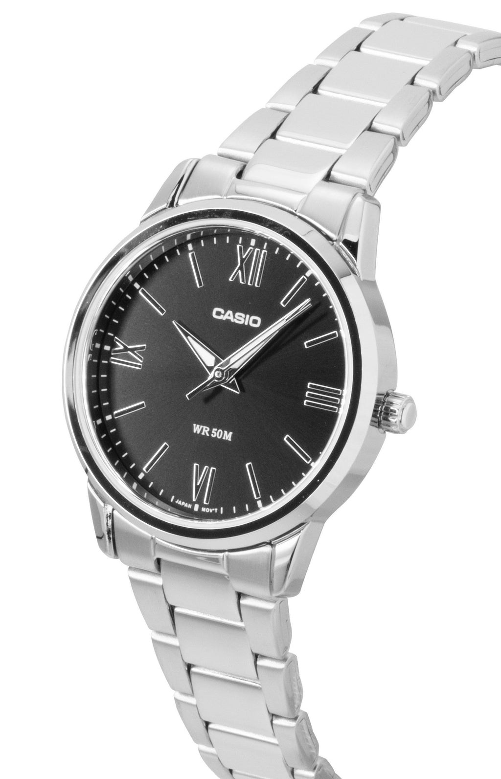 Casio Analog Stainless Steel Black Dial Quartz LTP-1303DD-1AV Women's Watch